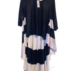 WHY Black/Ivory Hi-Low Outfit, NWT